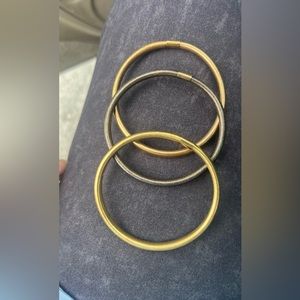 Gold and Black Bangle Set